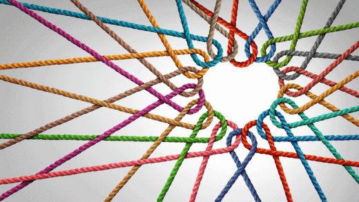 viele bunte Seile greifen ineinander und formen ein Herz (Bild: iStock)