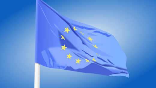 EU-Flagge an Fahnenmast 