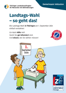 Titelbild der Wahlhilfebroschüre mit der Aufschrift "Landtagswahlen - so geht das!"