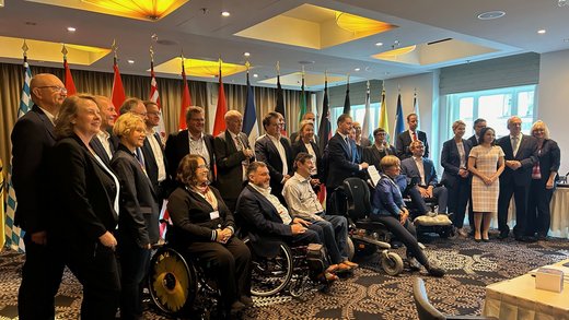 Gruppenbild der Beauftragten bei der Konferenz der Ministerpräsidenten in Leipzig